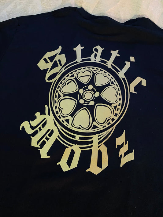 Static Mobz x Heritage Wheel tee shirt